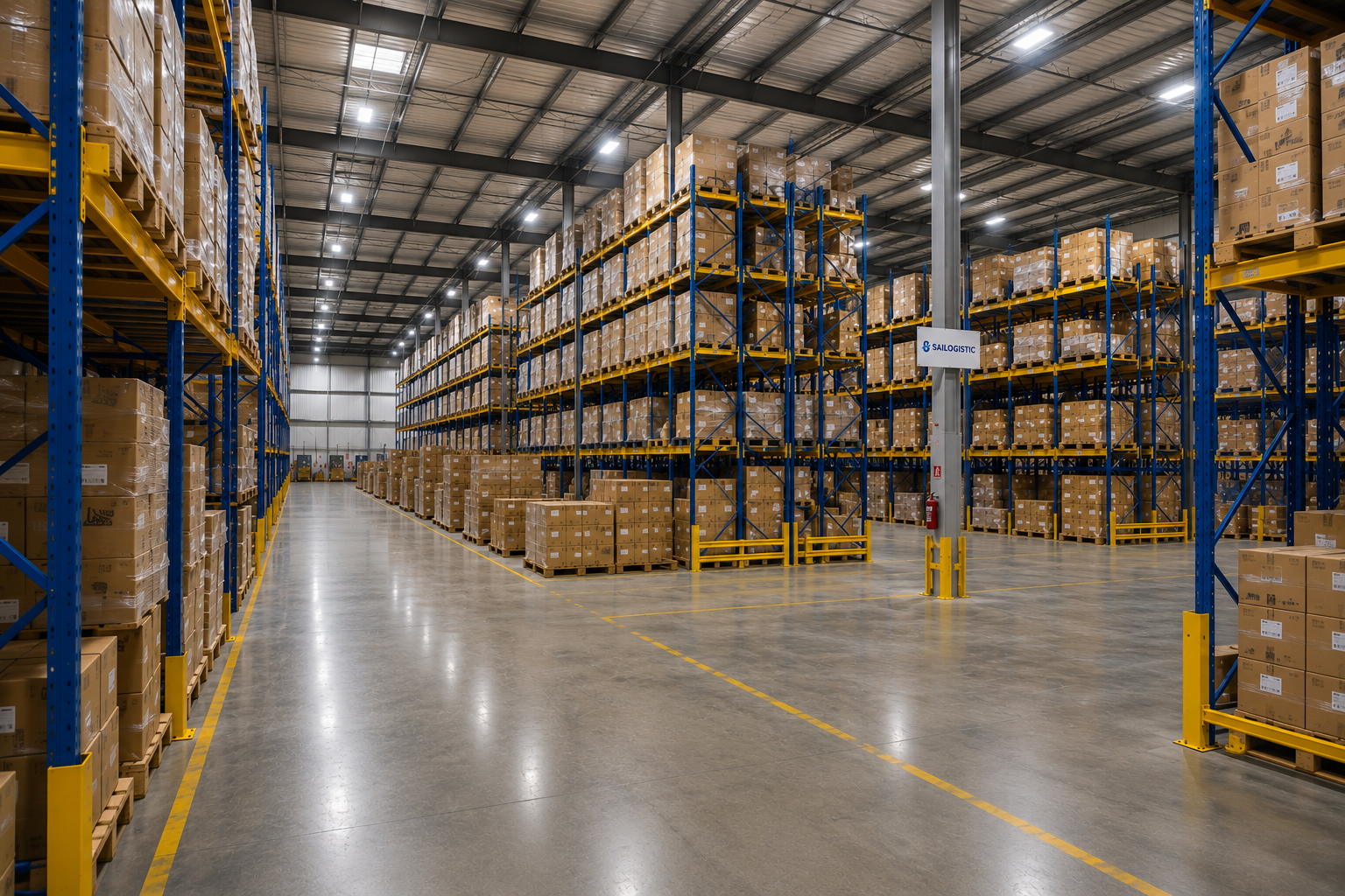 Warehouse aisle